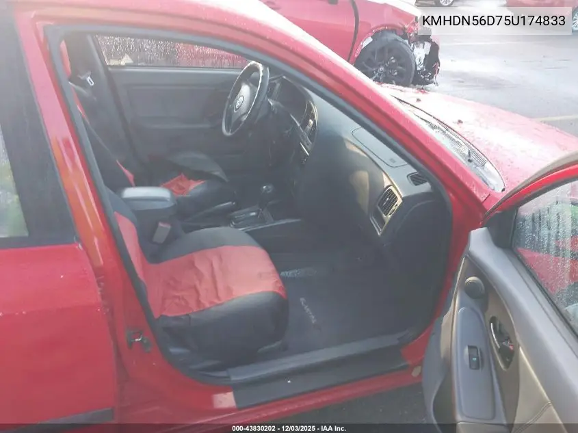 KMHDN56D75U174833 2005 Hyundai Elantra Gls/Gt
