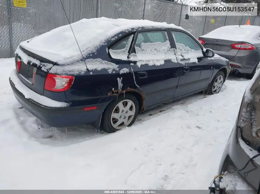 KMHDN56D05U153547 2005 Hyundai Elantra Gls/Gt
