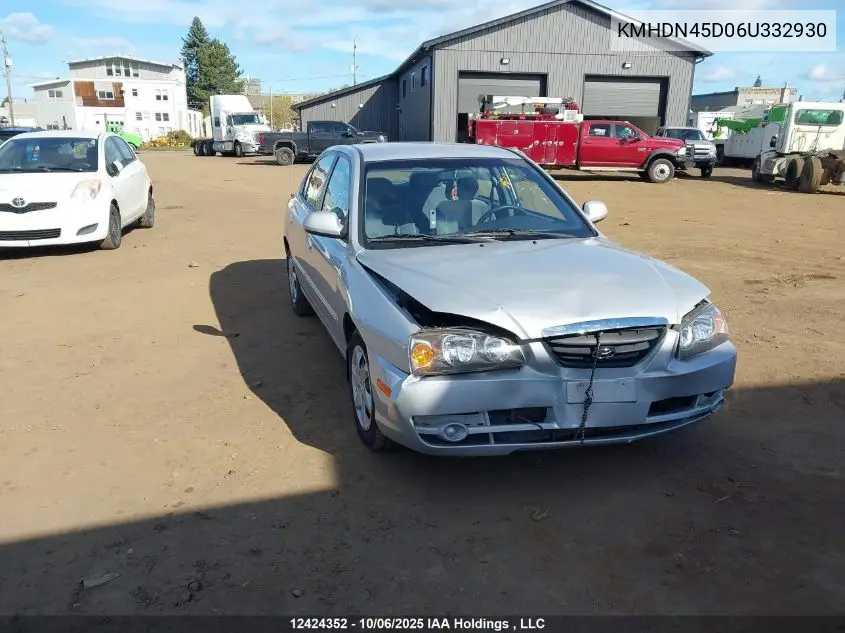 KMHDN45D06U332930 2006 Hyundai Elantra Se/Ve