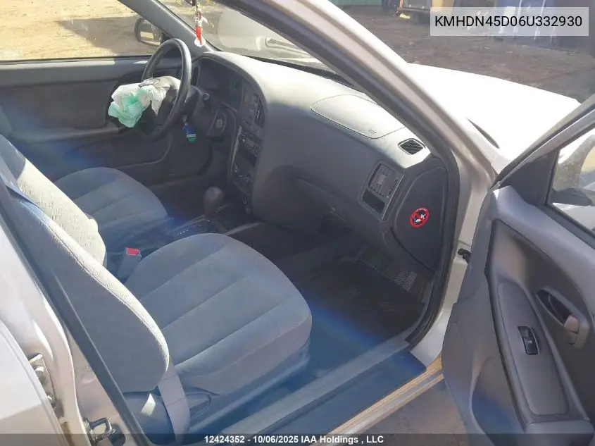 KMHDN45D06U332930 2006 Hyundai Elantra Se/Ve