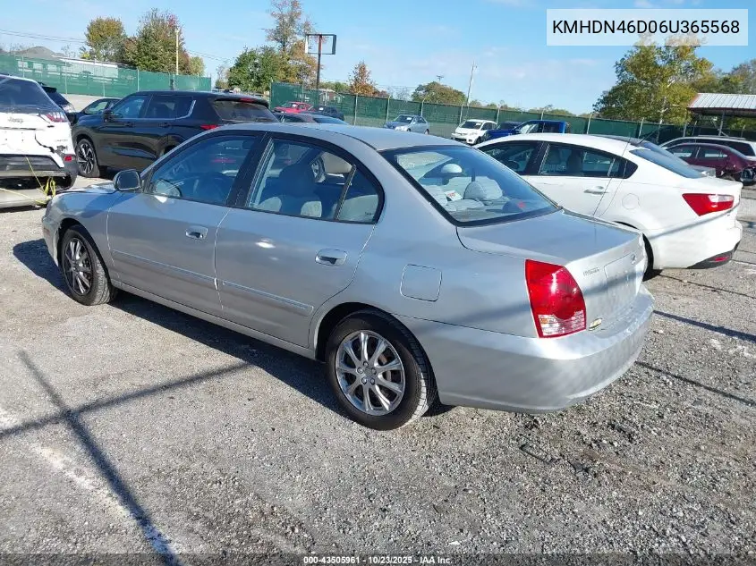 KMHDN46D06U365568 2006 Hyundai Elantra Gls/Limited