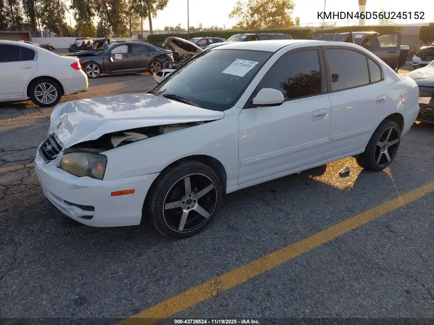 KMHDN46D56U245152 2006 Hyundai Elantra Gls/Limited