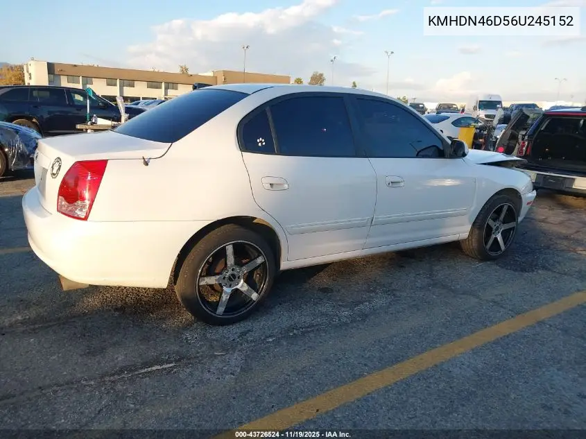 KMHDN46D56U245152 2006 Hyundai Elantra Gls/Limited