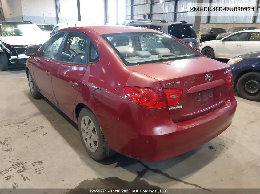 KMHDU45D47U030934 2007 Hyundai Elantra