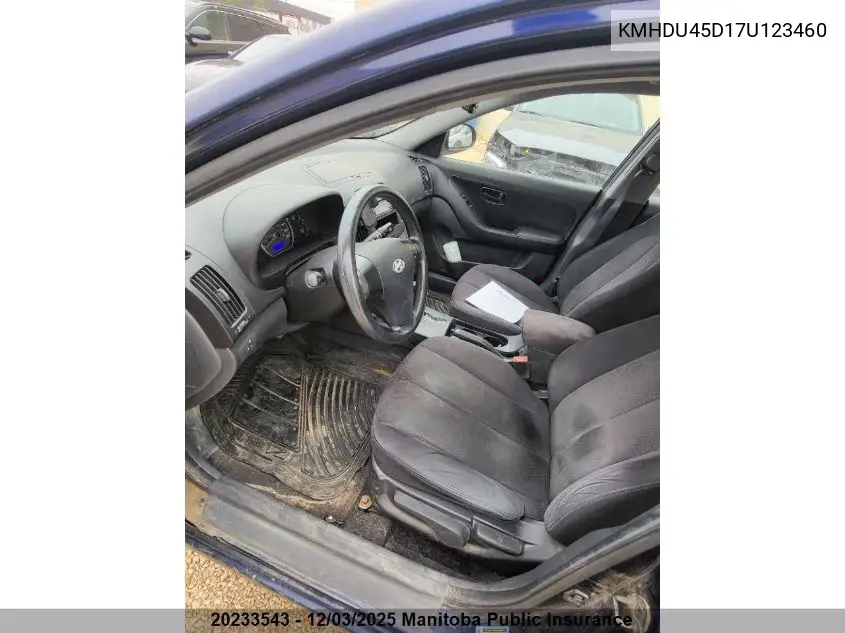 KMHDU45D17U123460 2007 Hyundai Elantra Gl