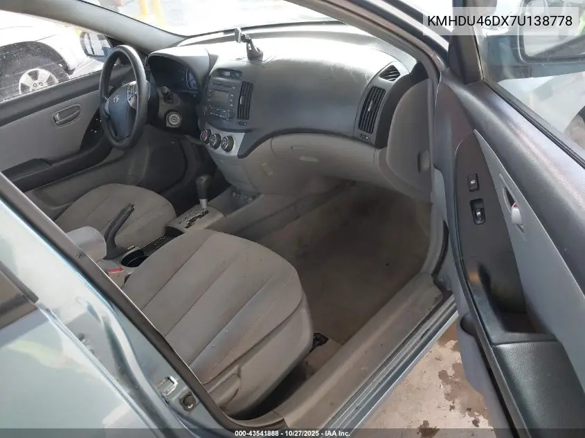 KMHDU46DX7U138778 2007 Hyundai Elantra Gls/Limited/Se