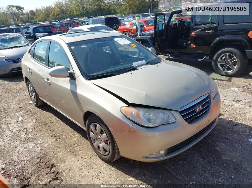 KMHDU46D37U196506 2007 Hyundai Elantra Gls/Limited/Se