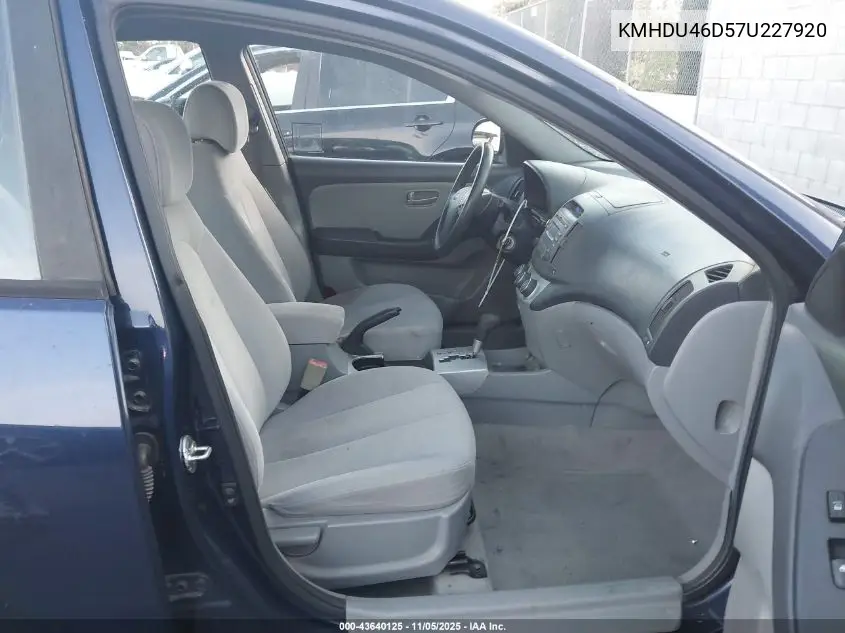 KMHDU46D57U227920 2007 Hyundai Elantra Gls/Limited/Se