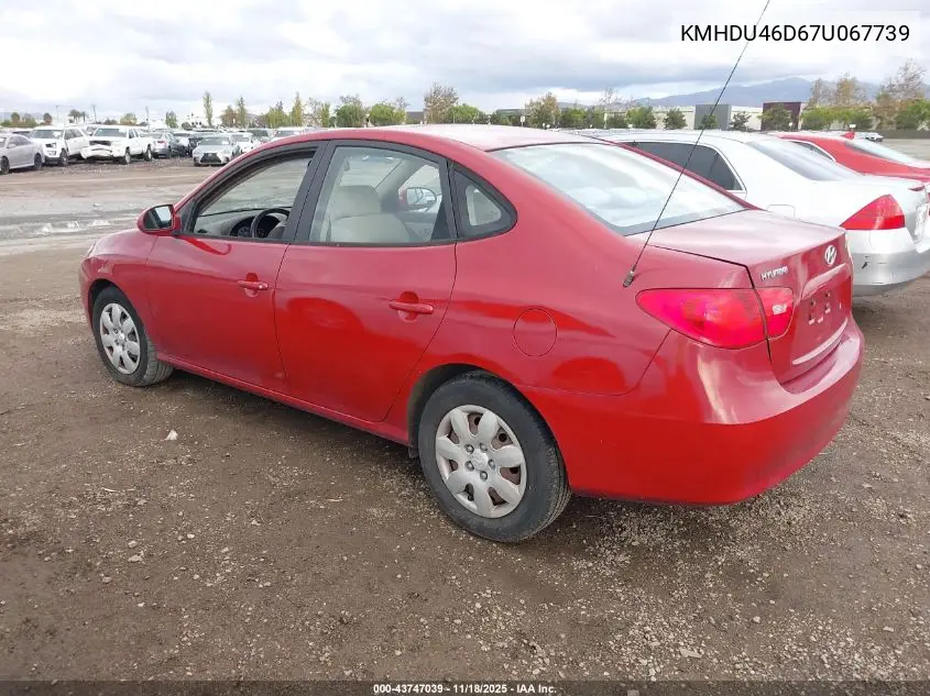 KMHDU46D67U067739 2007 Hyundai Elantra Gls/Limited/Se