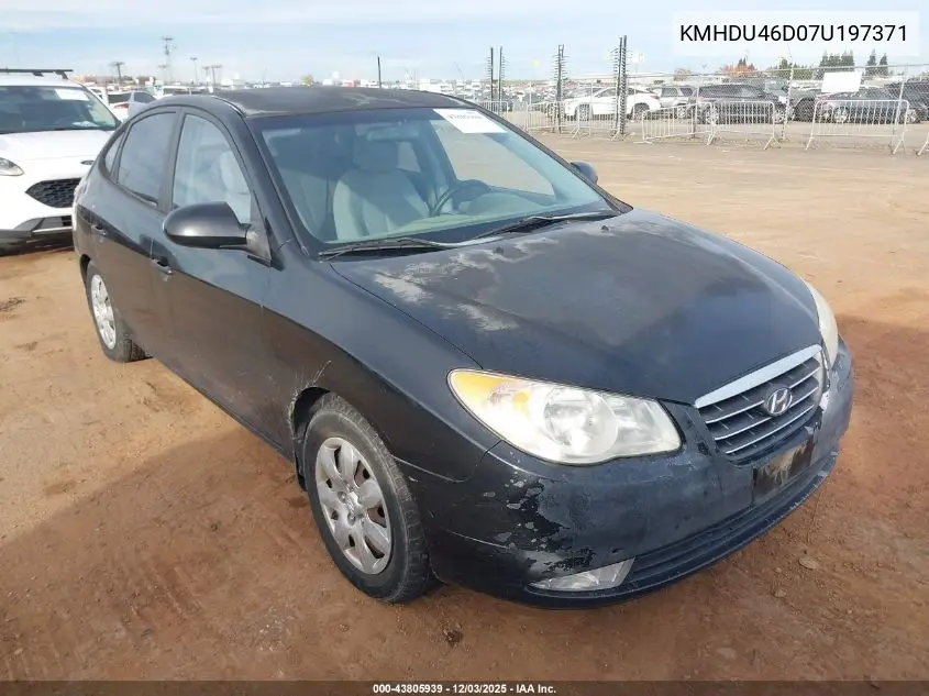 KMHDU46D07U197371 2007 Hyundai Elantra Gls/Limited/Se