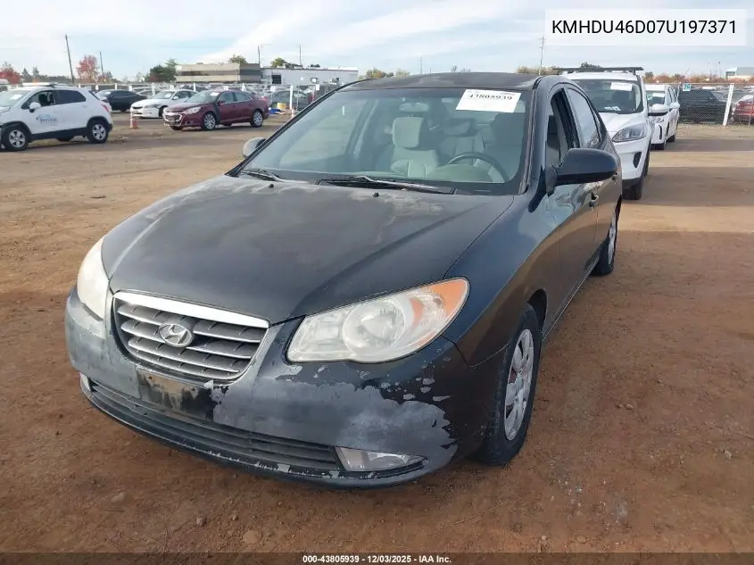 KMHDU46D07U197371 2007 Hyundai Elantra Gls/Limited/Se