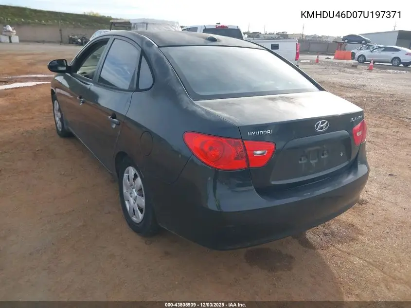 KMHDU46D07U197371 2007 Hyundai Elantra Gls/Limited/Se