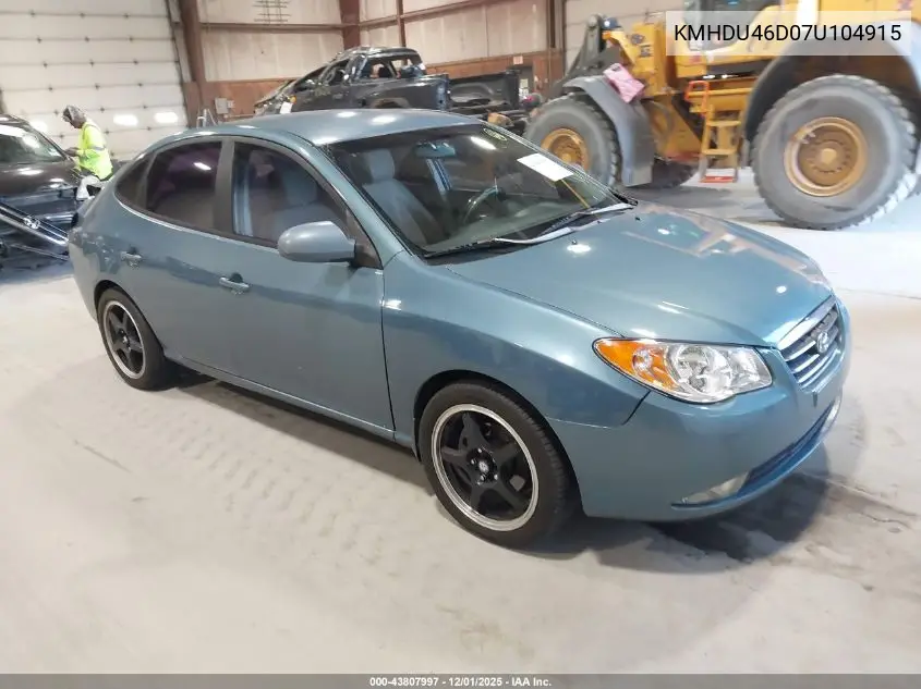 KMHDU46D07U104915 2007 Hyundai Elantra Gls/Limited/Se