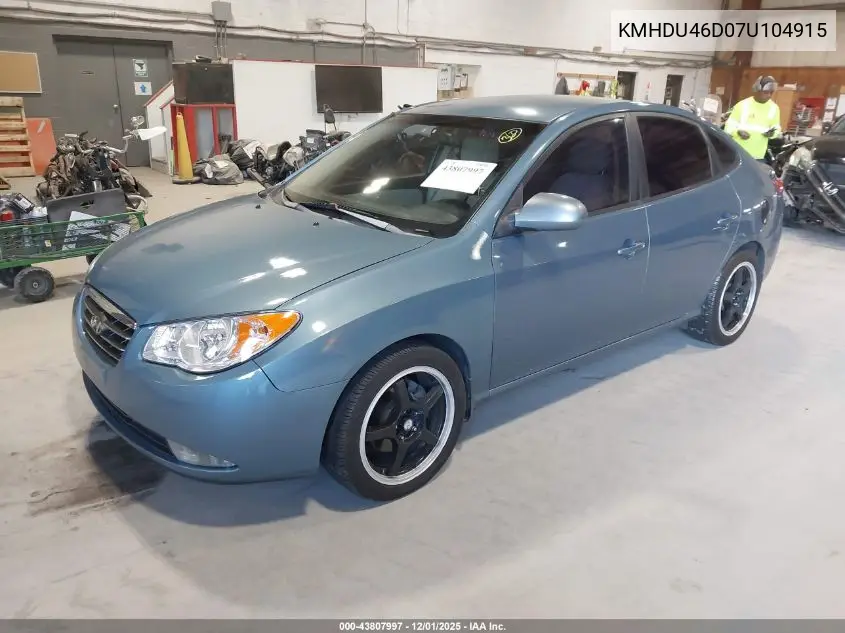 KMHDU46D07U104915 2007 Hyundai Elantra Gls/Limited/Se