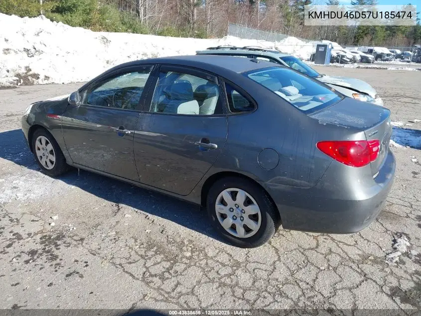 KMHDU46D57U185474 2007 Hyundai Elantra Gls/Limited/Se