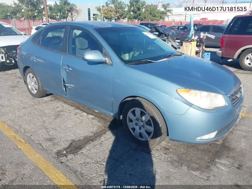 KMHDU46D17U181535 2007 Hyundai Elantra Gls/Limited/Se