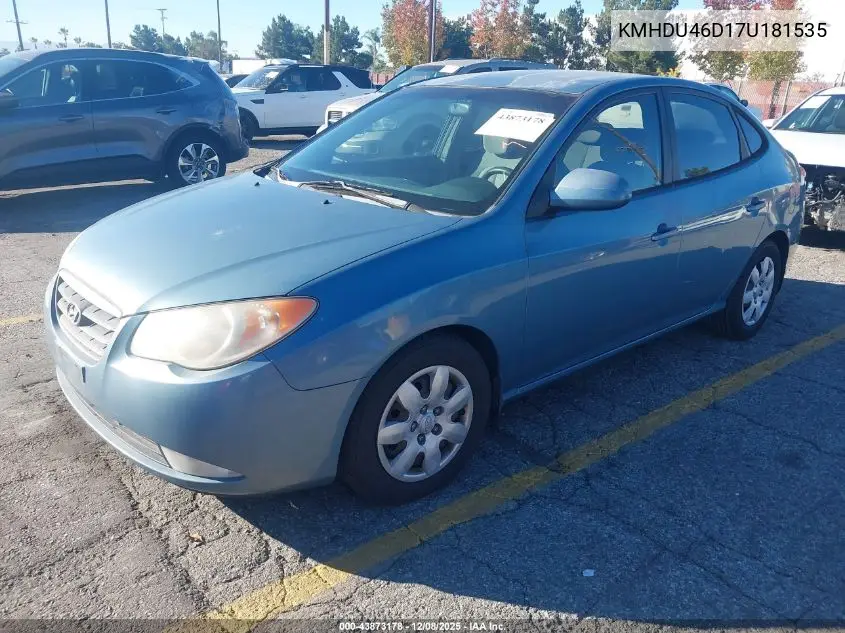 KMHDU46D17U181535 2007 Hyundai Elantra Gls/Limited/Se