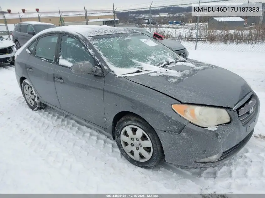 KMHDU46D17U187383 2007 Hyundai Elantra Gls/Limited/Se