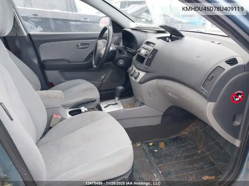 KMHDU45D78U409119 2008 Hyundai Elantra