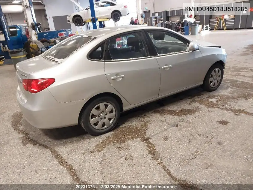 KMHDU45D18U518286 2008 Hyundai Elantra Gl
