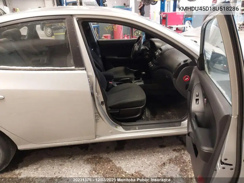 KMHDU45D18U518286 2008 Hyundai Elantra Gl