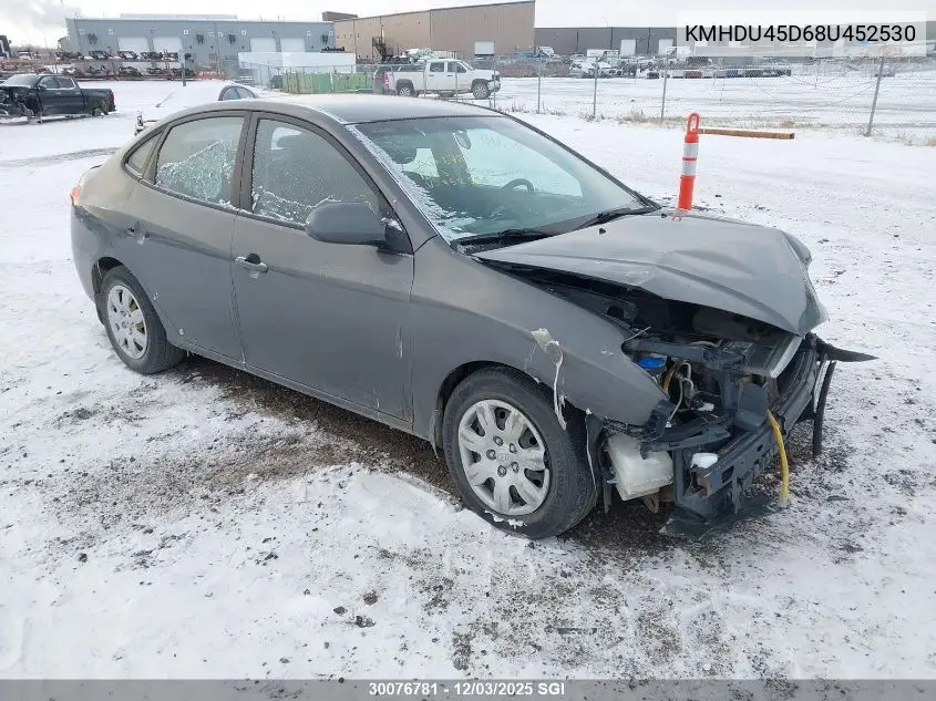 KMHDU45D68U452530 2008 Hyundai Elantra Gl/Gls