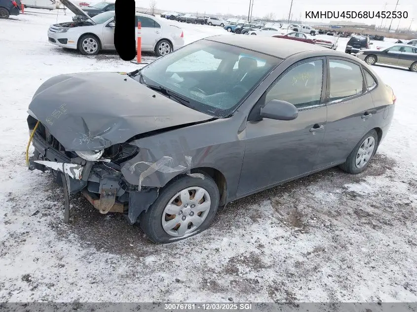 KMHDU45D68U452530 2008 Hyundai Elantra Gl/Gls