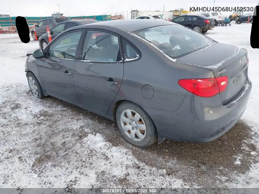 KMHDU45D68U452530 2008 Hyundai Elantra Gl/Gls