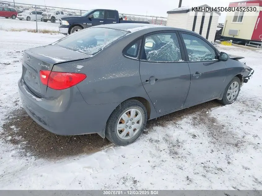 KMHDU45D68U452530 2008 Hyundai Elantra Gl/Gls