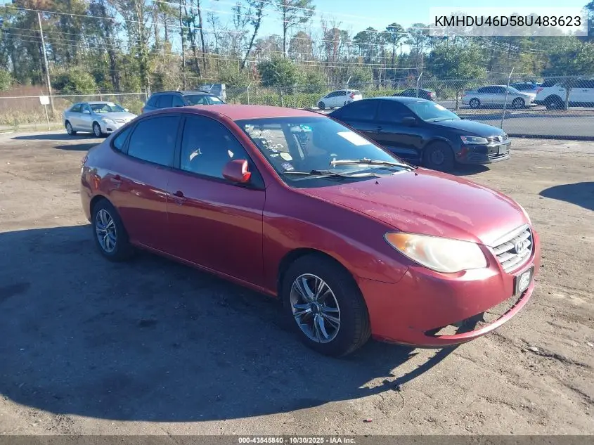 KMHDU46D58U483623 2008 Hyundai Elantra Gls/Se