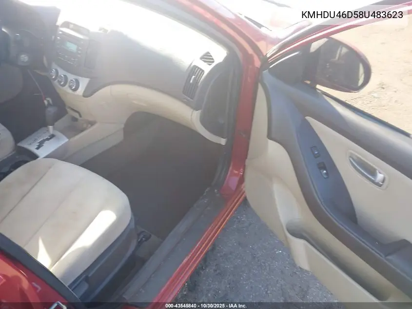 KMHDU46D58U483623 2008 Hyundai Elantra Gls/Se