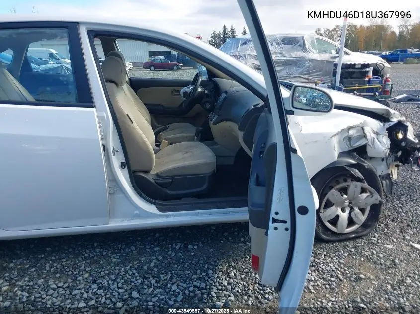 KMHDU46D18U367996 2008 Hyundai Elantra Gls/Se