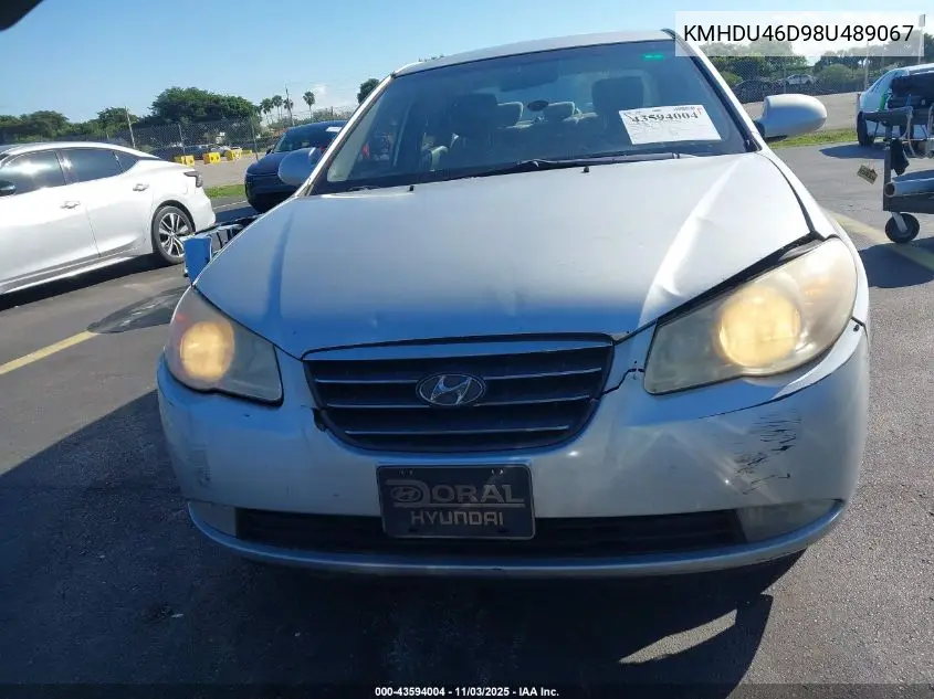 KMHDU46D98U489067 2008 Hyundai Elantra Gls/Se