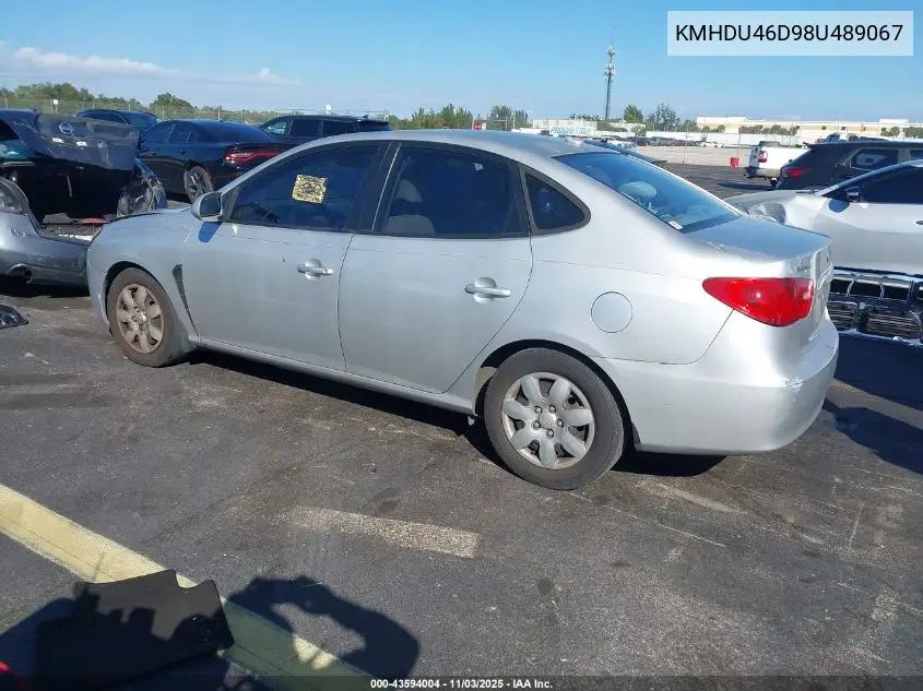 KMHDU46D98U489067 2008 Hyundai Elantra Gls/Se