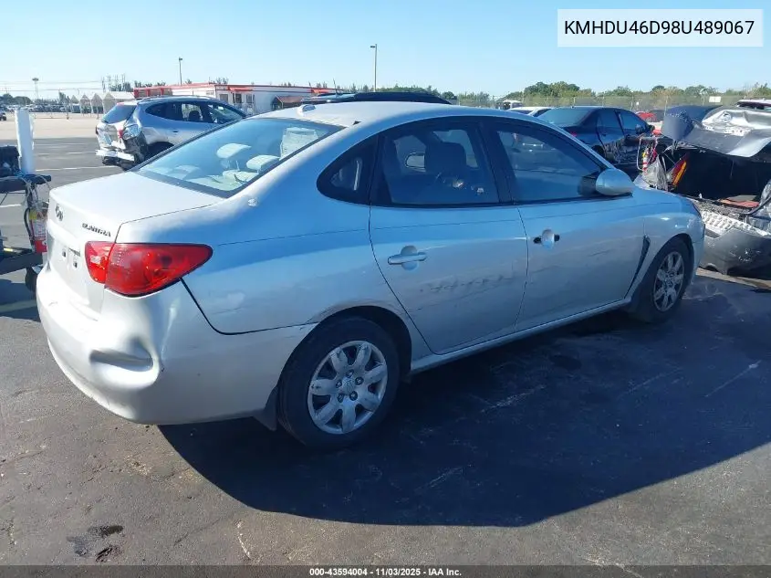 KMHDU46D98U489067 2008 Hyundai Elantra Gls/Se
