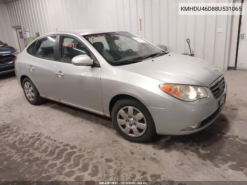KMHDU46D88U531065 2008 Hyundai Elantra Gls/Se