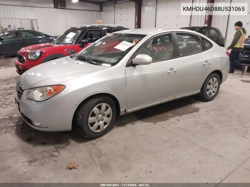 KMHDU46D88U531065 2008 Hyundai Elantra Gls/Se