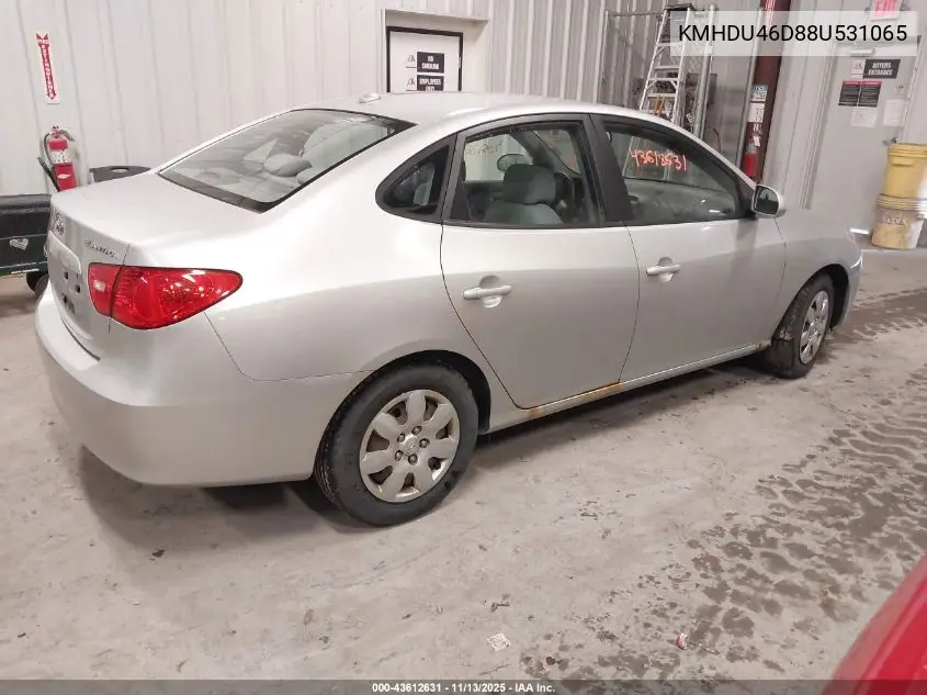 KMHDU46D88U531065 2008 Hyundai Elantra Gls/Se