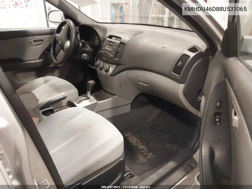 KMHDU46D88U531065 2008 Hyundai Elantra Gls/Se