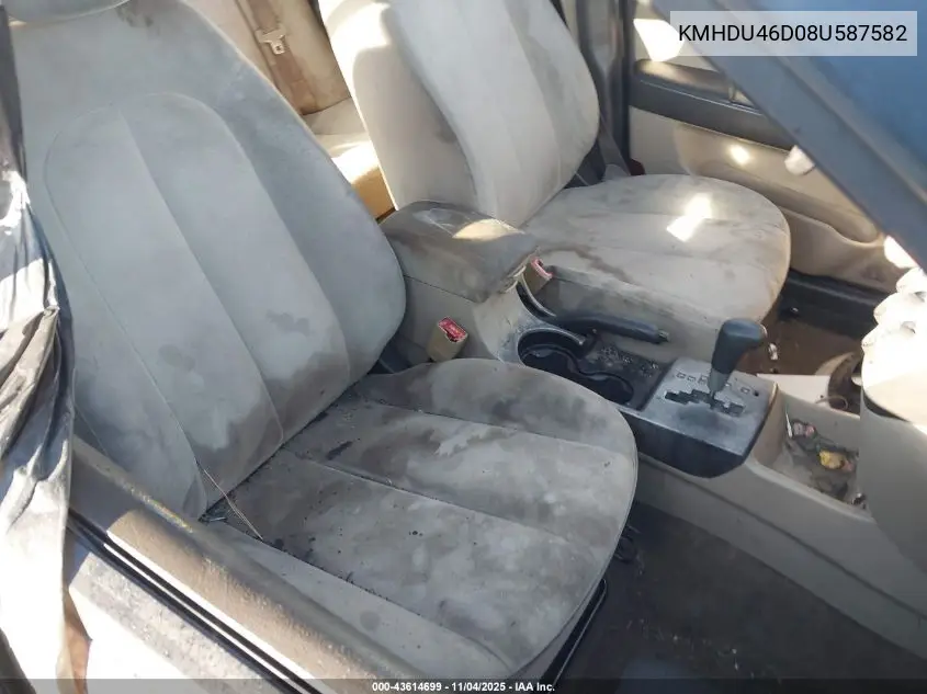 KMHDU46D08U587582 2008 Hyundai Elantra Gls/Se