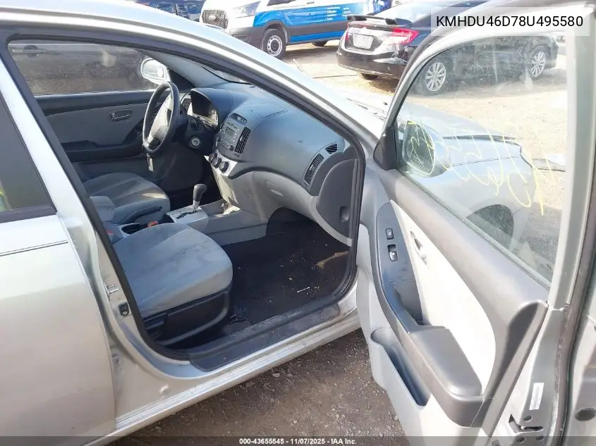 KMHDU46D78U495580 2008 Hyundai Elantra Gls/Se