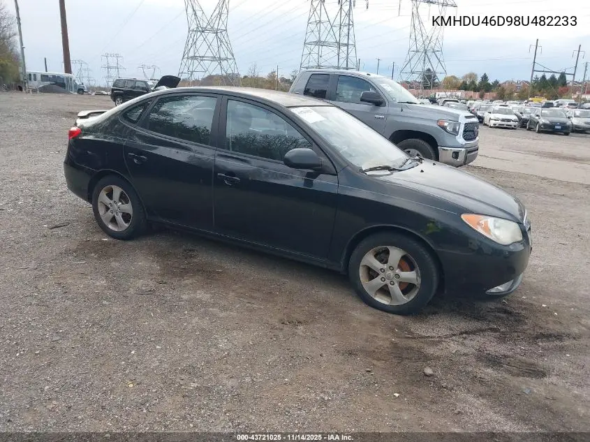 KMHDU46D98U482233 2008 Hyundai Elantra Gls/Se