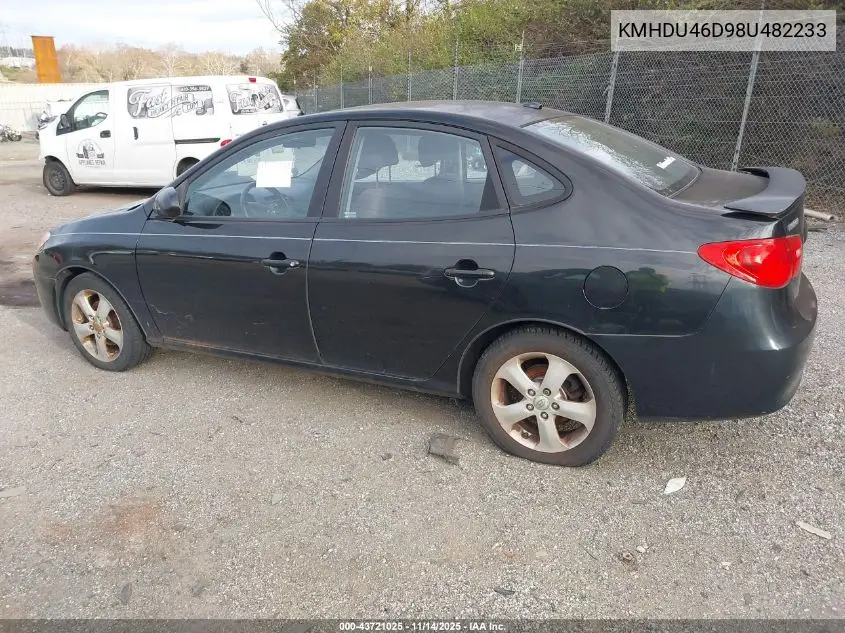 KMHDU46D98U482233 2008 Hyundai Elantra Gls/Se