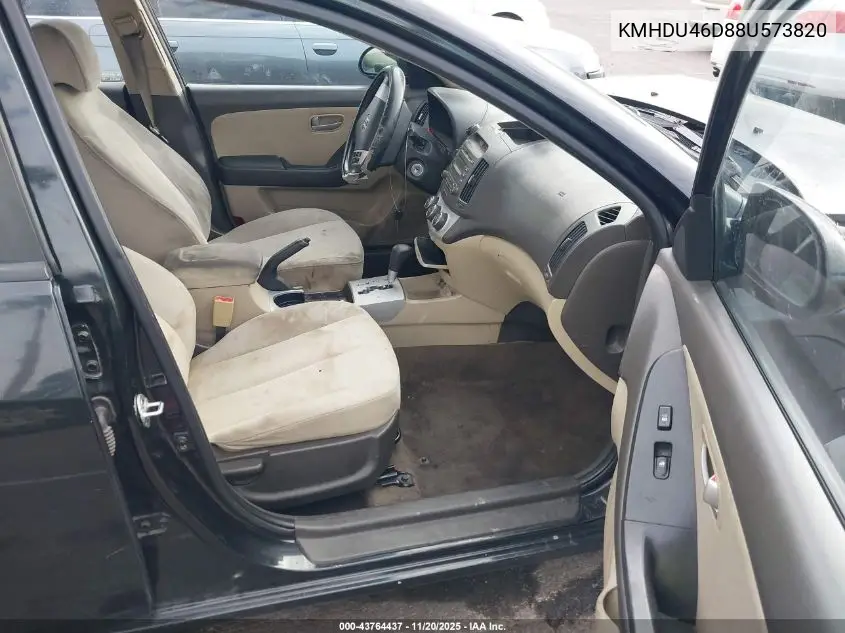 KMHDU46D88U573820 2008 Hyundai Elantra Gls/Se