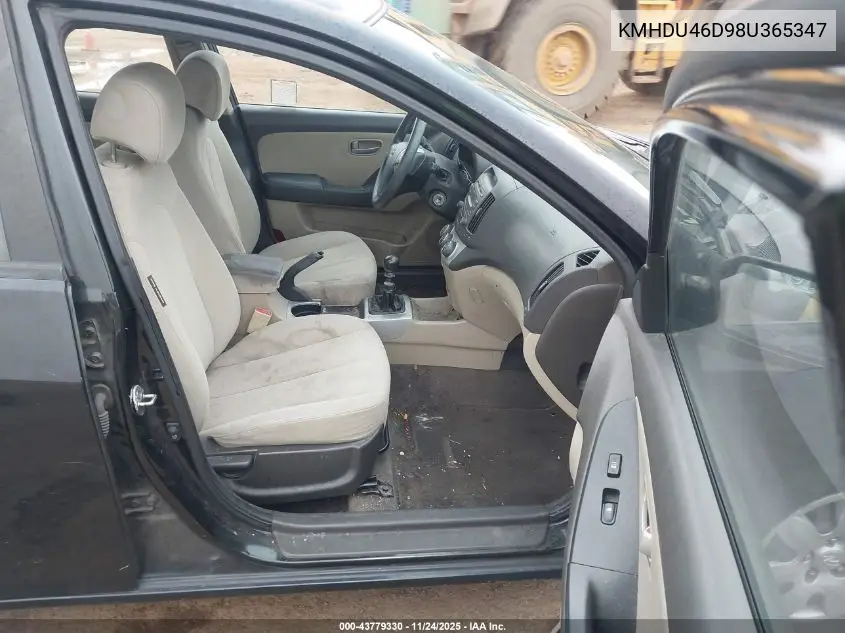 KMHDU46D98U365347 2008 Hyundai Elantra Gls/Se