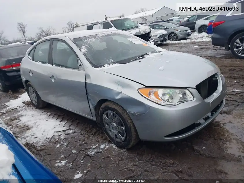 KMHDU46D28U410693 2008 Hyundai Elantra Gls/Se