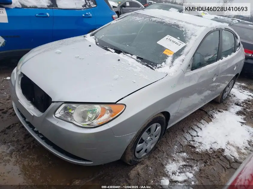 KMHDU46D28U410693 2008 Hyundai Elantra Gls/Se