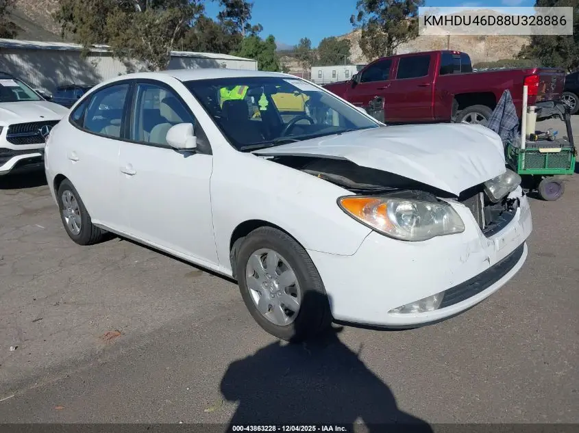 KMHDU46D88U328886 2008 Hyundai Elantra Gls/Se