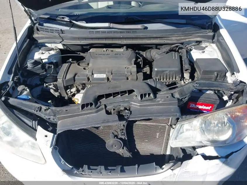 KMHDU46D88U328886 2008 Hyundai Elantra Gls/Se