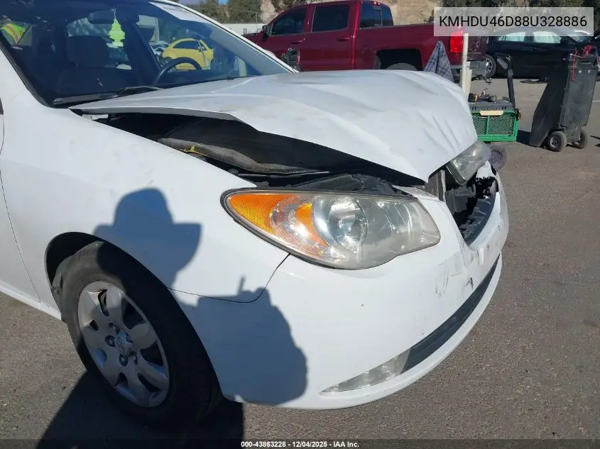 KMHDU46D88U328886 2008 Hyundai Elantra Gls/Se